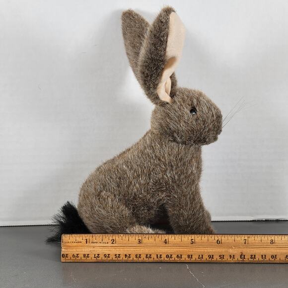 Realistic Plush Rabbit Brown Standing 12" Stuffed Animal Toy Bunny Realistic - Picture 7 of 9